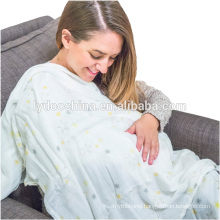 100% Organic Cotton Muslin Wrap Blanket 47x47" baby blanket